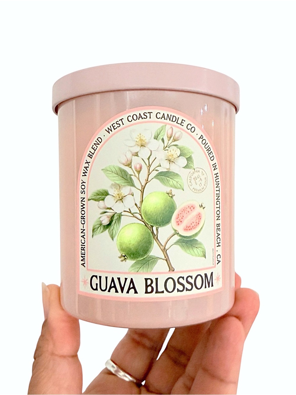 Leoben Company Guava Blossom Scented Candle - Pink